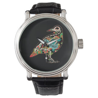 Icke-mer Sugar Skull Raven Armbandsur