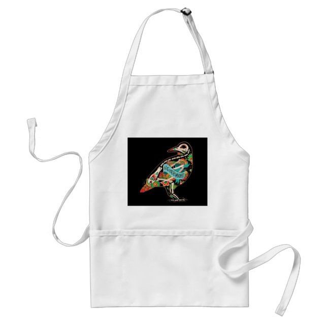 Icke-mer Sugar Skull Raven Förkläde (Framsidan)