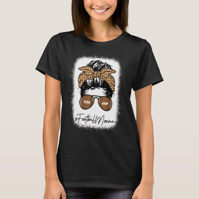 Icke-nna-liv med leopard Messy Bu T Shirt (Framsida)