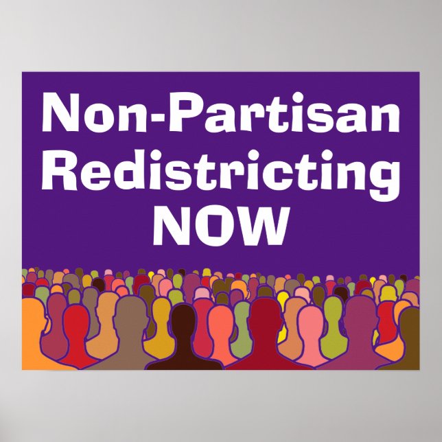 Icke-partisk omdistricering nu poster (Framsidan)