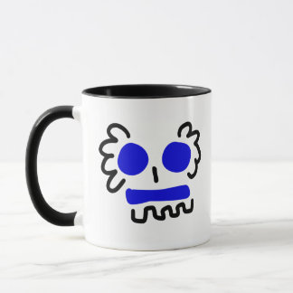 Icke-Scary Blue Skull Mugg