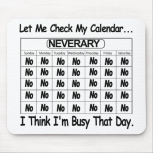 Icke-seriell kalender upptagen musmatta