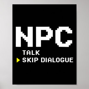 Icke spelar-karaktär Npc Hoppa över dialog Spelare Poster