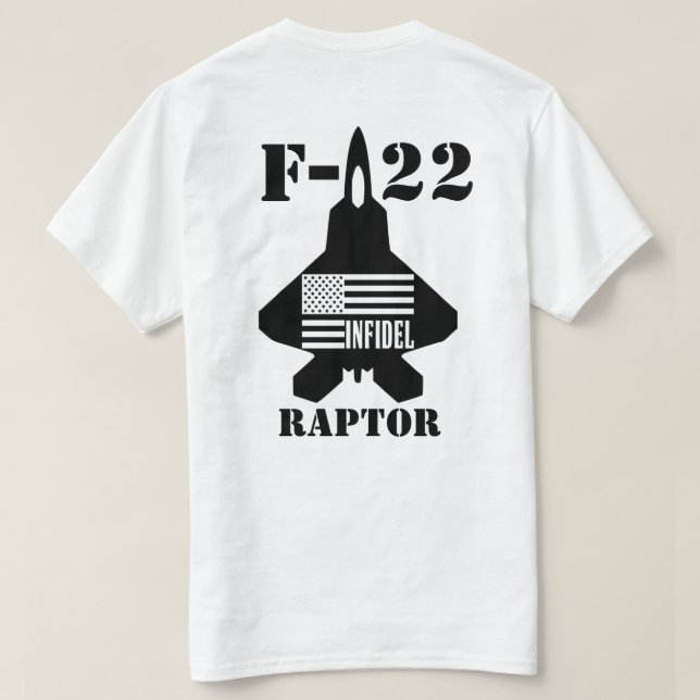 Icke-troende för HB F-22 T-shirt (Design baksida)