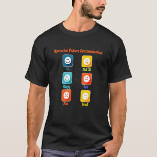 Icke-verbal bildkommunikation Autism Aba Slp Spe T Shirt