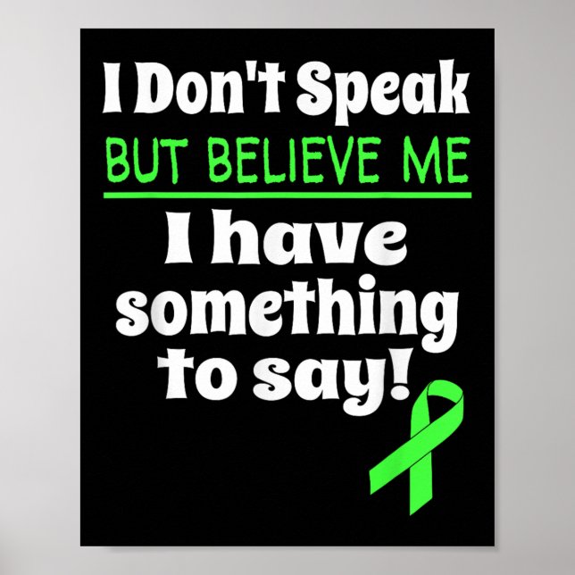 Icke-verbal medvetenhet Cerebral Palsy Brain Damag Poster (Framsidan)