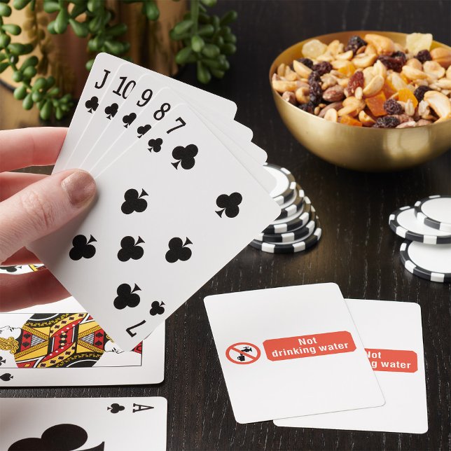 Ickedricksvarningsskylt för ej dricksvatten casinokort (Skapare uppladdad)