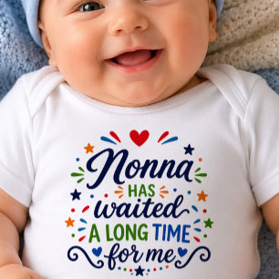 IckeNonna Har Väntat Lång Tid Baby Kroppsset T Shirt