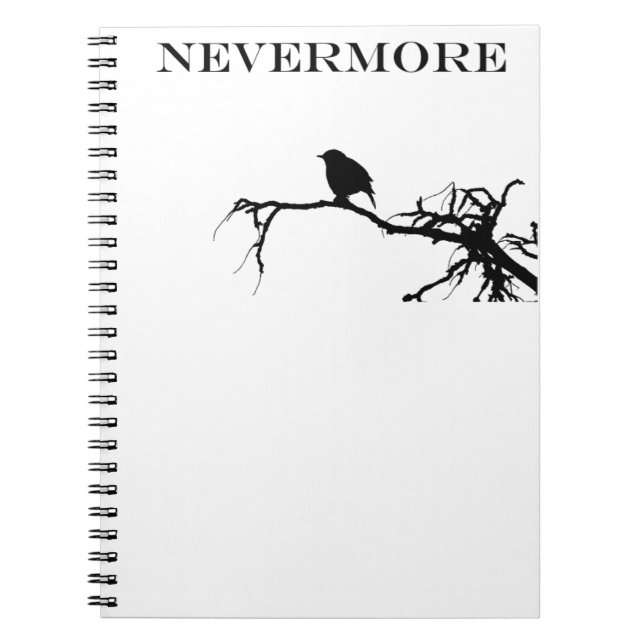 Ickmore Raven Dikt Edgar Allan Poe Quote Anteckningsbok (Framsidan)