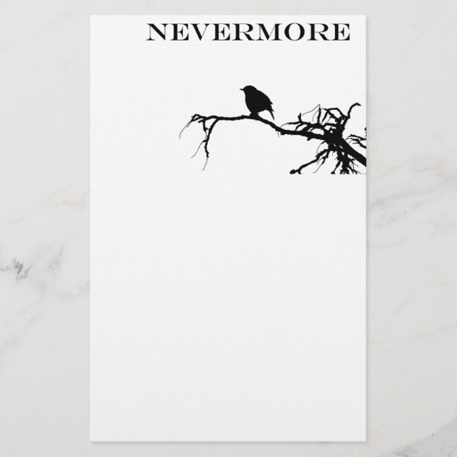 Ickmore Raven Dikt Edgar Allan Poe Quote Brevpapper (Framsida)