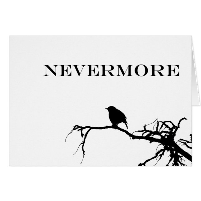 Ickmore Raven Dikt Edgar Allan Poe Quote Hälsningskort (Framsidan Horizontal)
