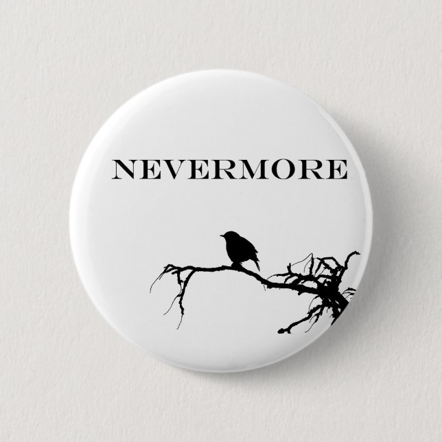 Ickmore Raven Dikt Edgar Allan Poe Quote Knapp (Framsida)