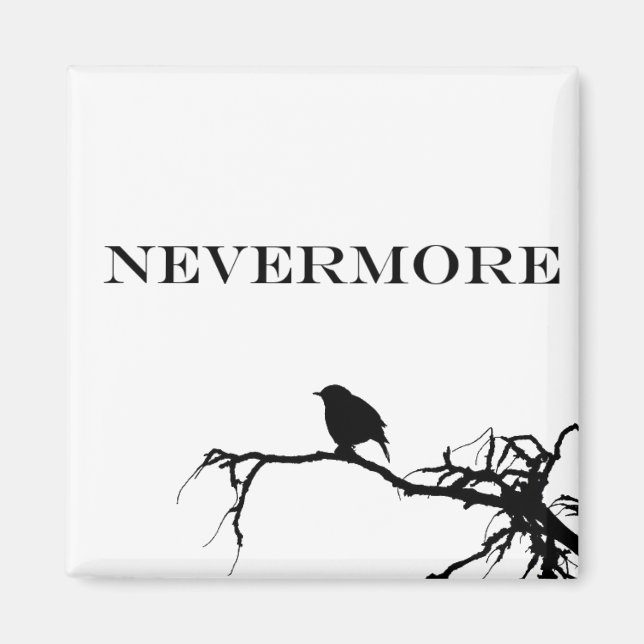 Ickmore Raven Dikt Edgar Allan Poe Quote Magnet (Framsidan)