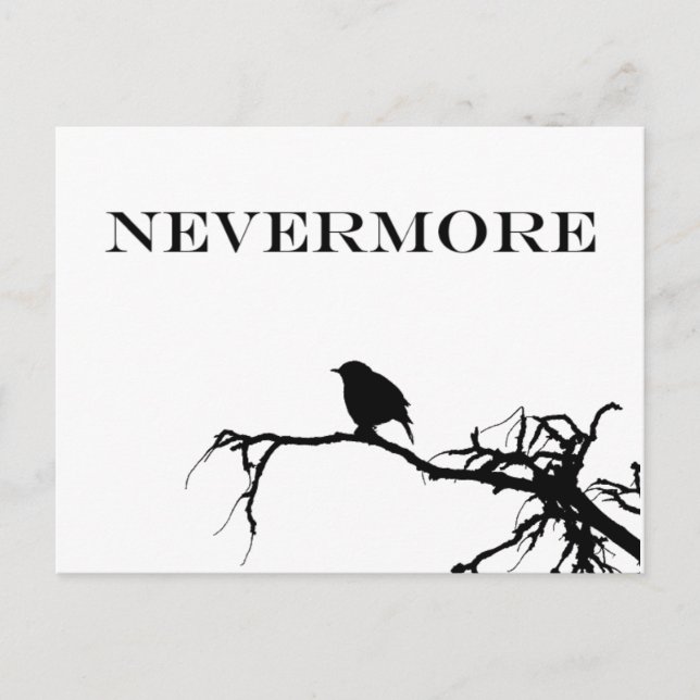 Ickmore Raven Dikt Edgar Allan Poe Quote Vykort (Framsida)