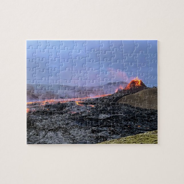 Icleand vulcano puzzle pussel (Horisontell)