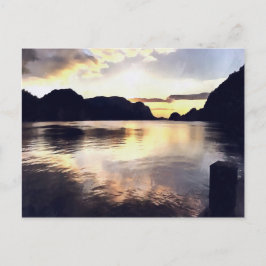 Icmeler Sunrise Romantic Ligcape Art Vykort