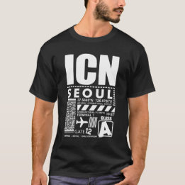 ICN Seoul Incheon Internationell flygplats T Shirt