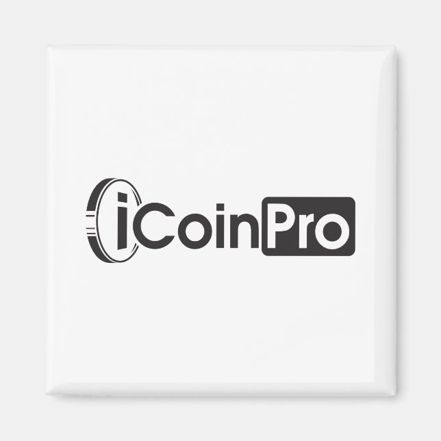 iCoinProLogo Black Magnet (Framsidan)