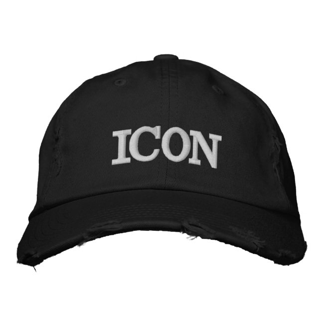 ICON | Anpassningsbar för minimal Coola av typogra Broderad Keps (Framsida)