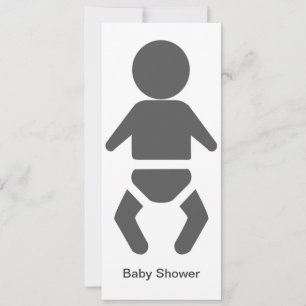 Icon Baby Grått Inbjudningar