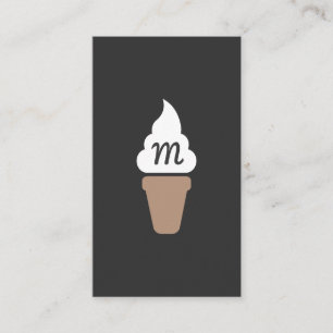 Icon grått med iscream Swirl-ikonen med Monogram Visitkort