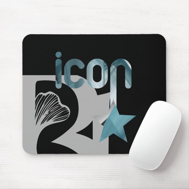 ICON Mousepad Trend Abstrakt Art Blue Ocean Musmatta (Med mus)