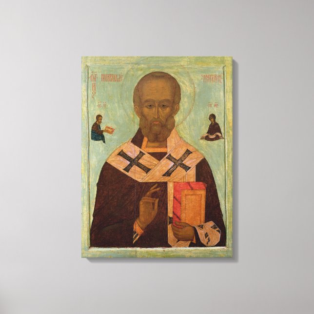 Icon of St. Nicholas Canvastryck (Framsida)