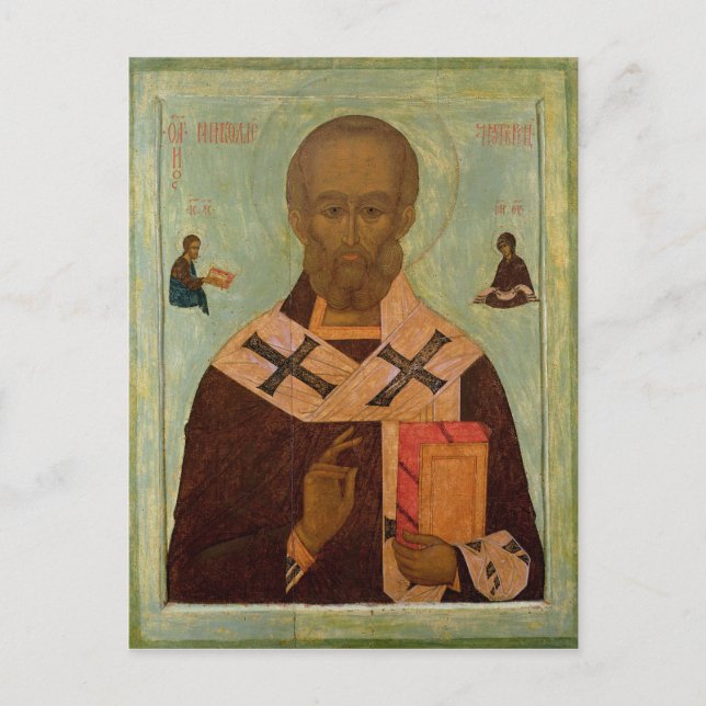 Icon of St. Nicholas Vykort (Framsida)