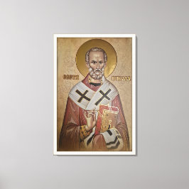 Icon of the Saint Nicholas Canvastryck