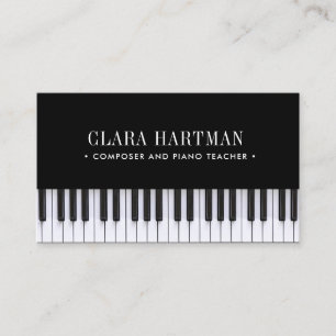 Icon Social i Music Teacher Composer Piano Nycklar Visitkort