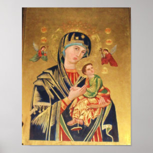 ICON - Virgin och Baby Jesus och änglar POSTER