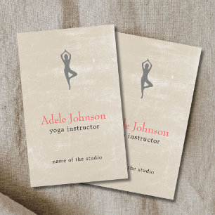 Icon YogaInstructor för enkel Elegant Beige-skript Flygblad