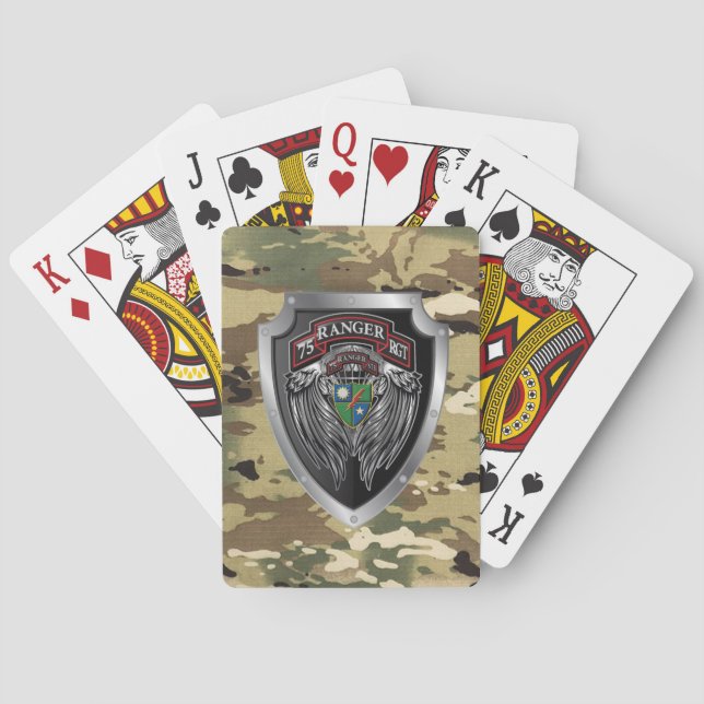 Iconic 75:e Skogsvaktare Regiment Casinokort (Baksidan)