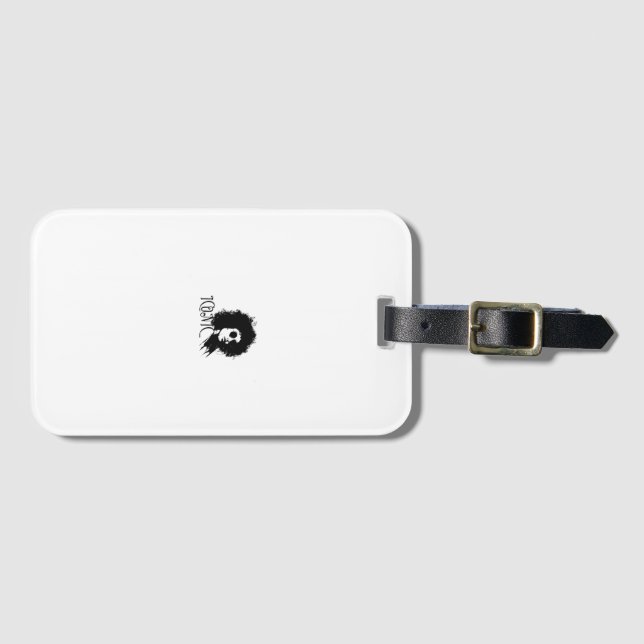 ICONIC Afro Woman Retro Porträtt - Bold Black Girl Bagagebricka (Framsida horisontal)