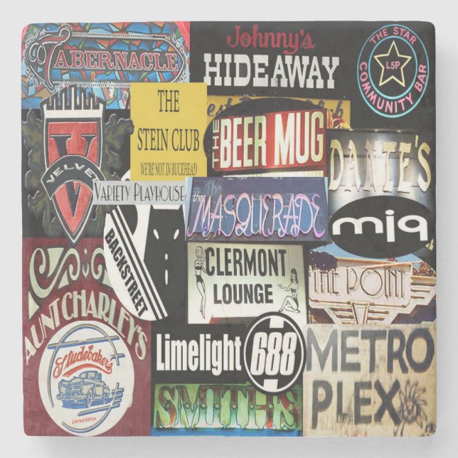 Iconic Atlanta Coaser,Iconic Atlanta Gifts,Atlanta Stenunderlägg (Framsidan)