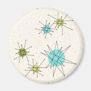 Iconic atom- Starbursts rundamagnet Magnet