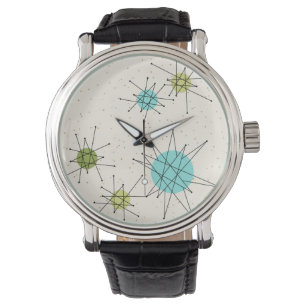 Iconic Atomic Starbursts Leather Watch Armbandsur