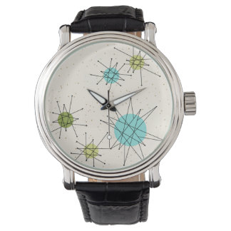Iconic Atomic Starbursts Leather Watch Armbandsur