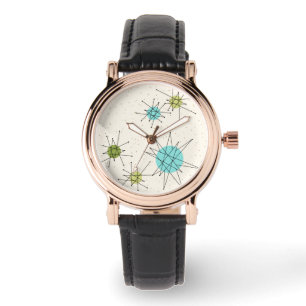 Iconic Atomic Starbursts Leather Watch Armbandsur