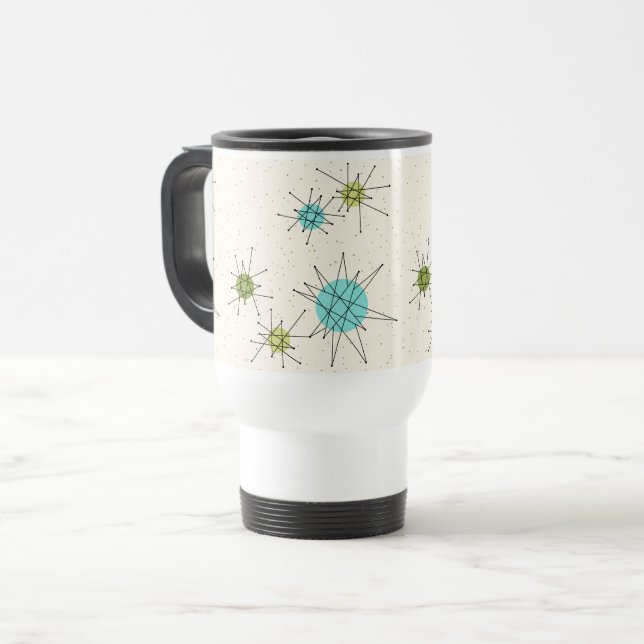 Iconic Atomic Starbursts Travel Commuter Mugg (Framsida vänster)