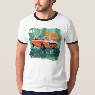 Iconic bilmanar för Retro Seventies T-tröja T Shirt