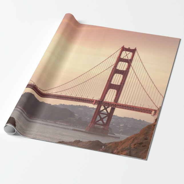 Iconic Bridge Golden Grind San Francisco Kaliforni Presentpapper (Utrullad)
