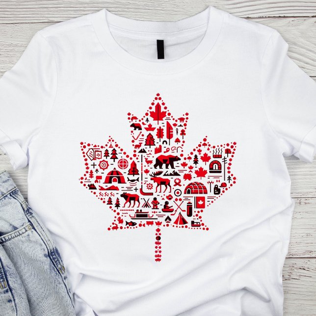 Iconic Canadian Maple Löv T Shirt (Skapare uppladdad)