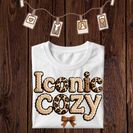 Iconic coz Faux Yarn printed T-shirt Cozy women 