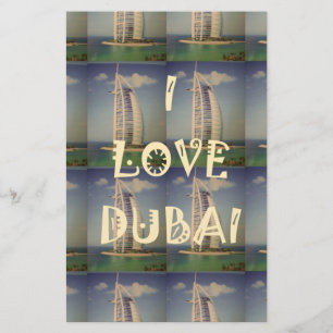 Iconic Dubai: "I Kärlek Dubai" Vector Graphic desi Brevpapper