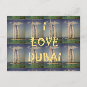 Iconic Dubai: "I Kärlek Dubai" Vector Graphic desi Vykort