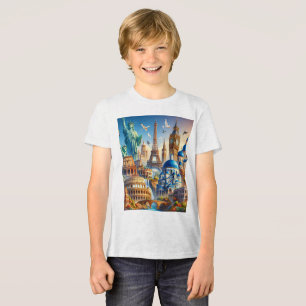 Iconic European Landmarks Collage - A Visual Jour T Shirt