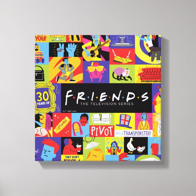Iconic FRIENDS™ Mönster Canvastryck (Framsida)