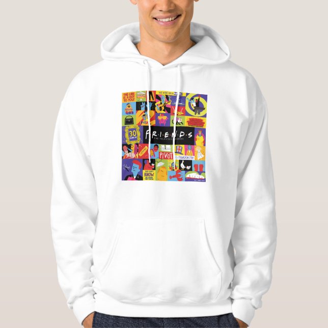 Iconic FRIENDS™ Mönster Hoodie (Framsida)