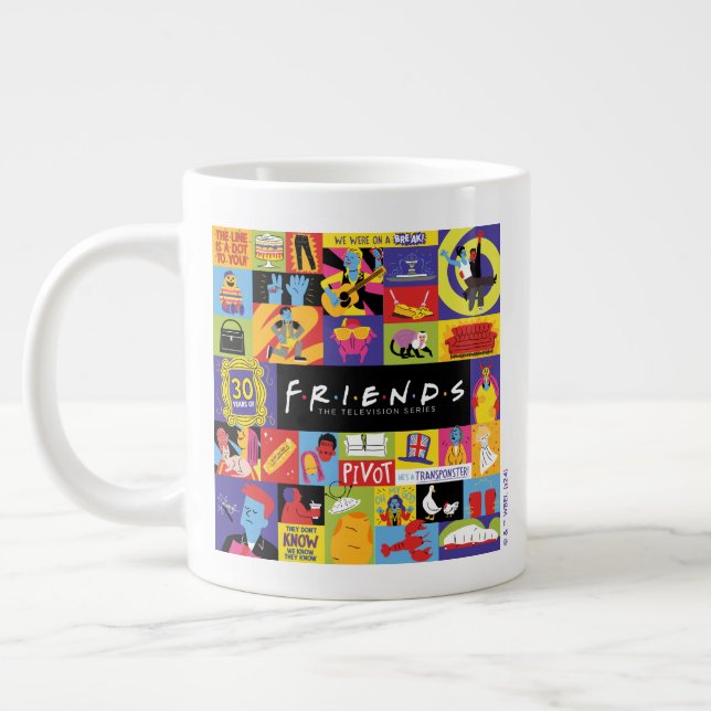 Iconic FRIENDS™ Mönster Jumbo Mugg (Vänster)